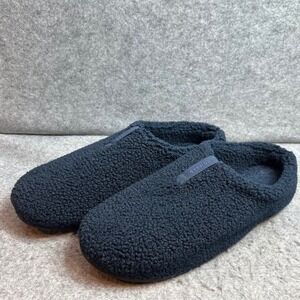 Bombas Mens Sherpa Mule Slippers Navy Slip On House Shoes Cozy Loungewear 13